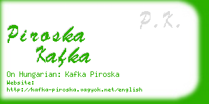 piroska kafka business card